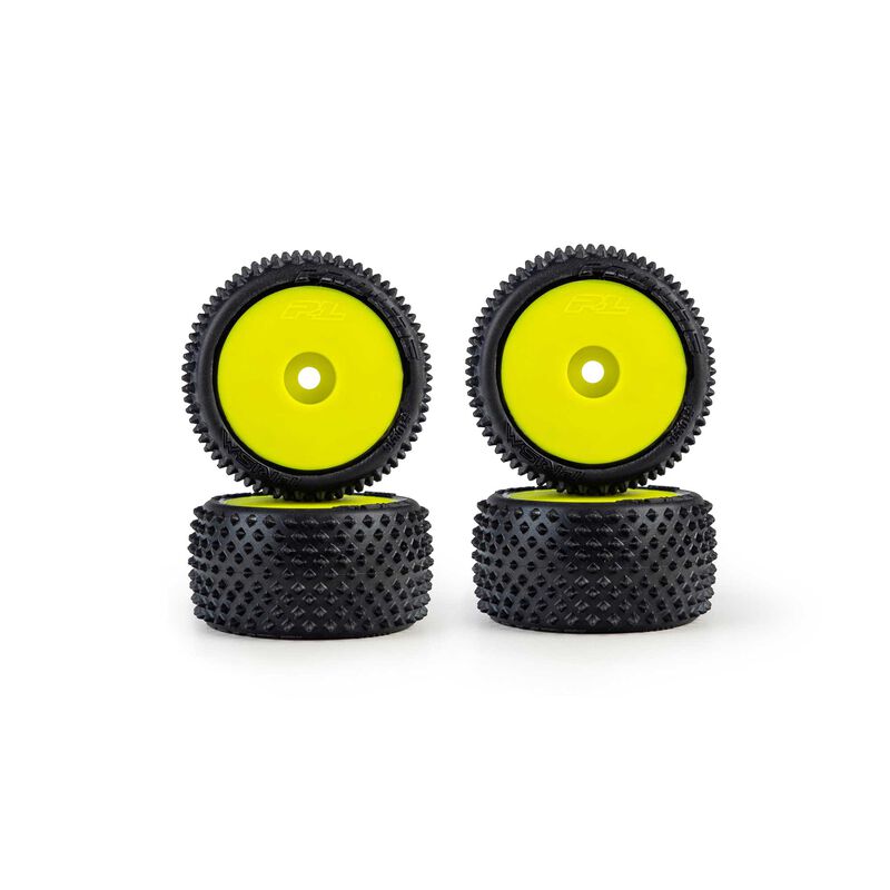 Proline Prism Front/Rear Carpet Tyres Mounted 7mm Yellow (4-Pack) - PRO1035612