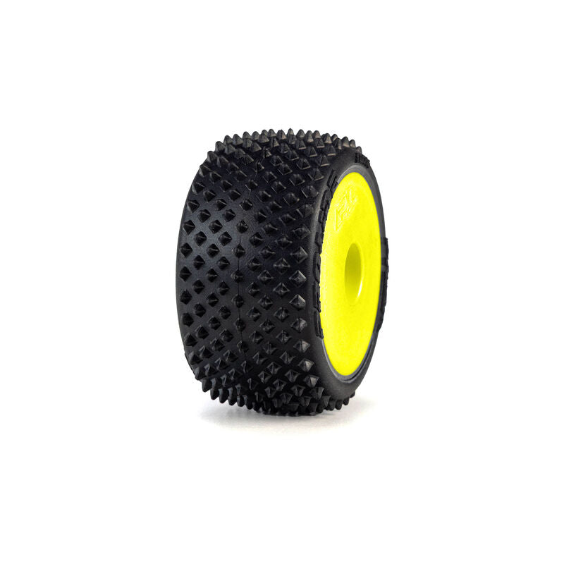 Proline Prism Front/Rear Carpet Tyres Mounted 7mm Yellow (4-Pack) - PRO1035612