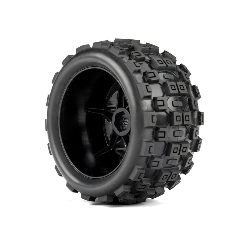 Pro-Line Badlands MX Tyres Pre-Mounted on Desperado 2.0 12mm Wheels (2) 1/16 - PRO1035710