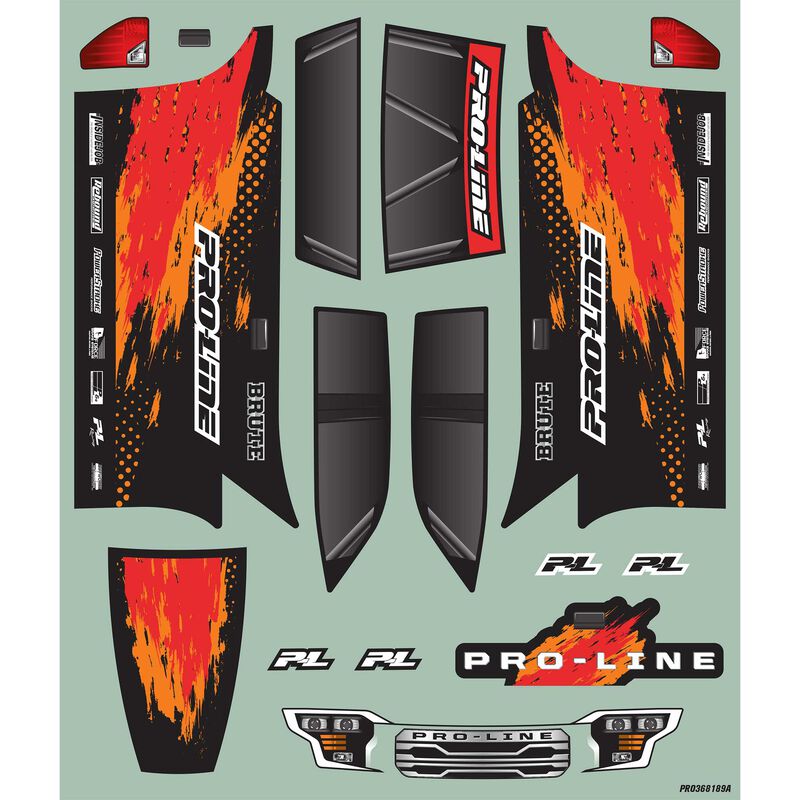 Proline Pre-Cut Truck Body Tough Colour Black 1/16 - PRO368118