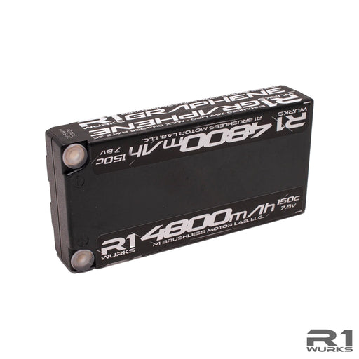 R1 Wurks R1030036 4800mah 150c 7.6v 2S LCG Shorty LiPo Battery Graphene - Hobby City NZ (8499677004013)
