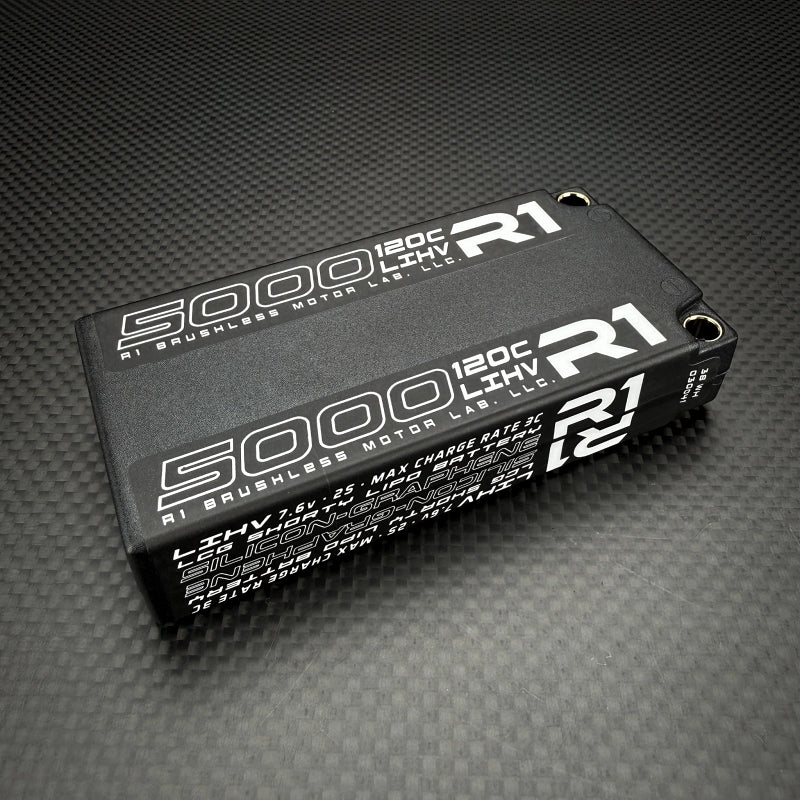 R1 Wurks 5000mAh 120C 7.6V 2S HV LCG Shorty Silicon Graphene RC LiPo Battery (2)
