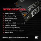 R1 Wurks 4800mAh 150C 7.4V 2S LCG Shorty Silicone Graphene RC LiPo Battery (3)