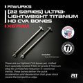 R1 Wurks 22 Series Titanium HD Rear CVA Bones X67mm 22X-4 & 22X Shorten Pin RC Drive Shaft