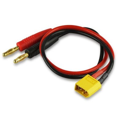 Helios - Adapter Lead / Charge Cable - 4mm Banana(Male) To XT60(Male) - 330mm(Length)
