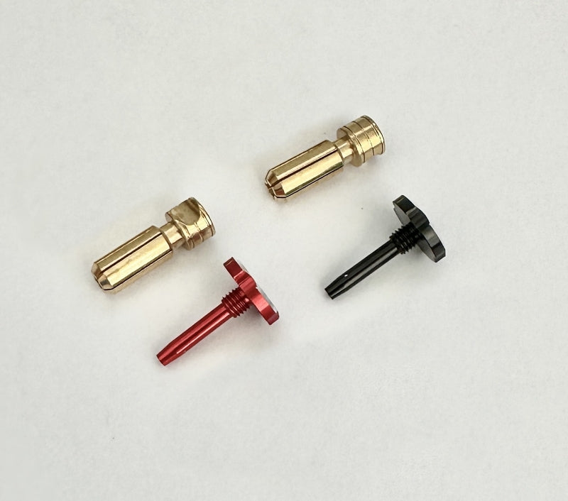 RC Pro Adjustable Heatsink Bullet Plug 5mm Black/Red Pair - RCPBM084
