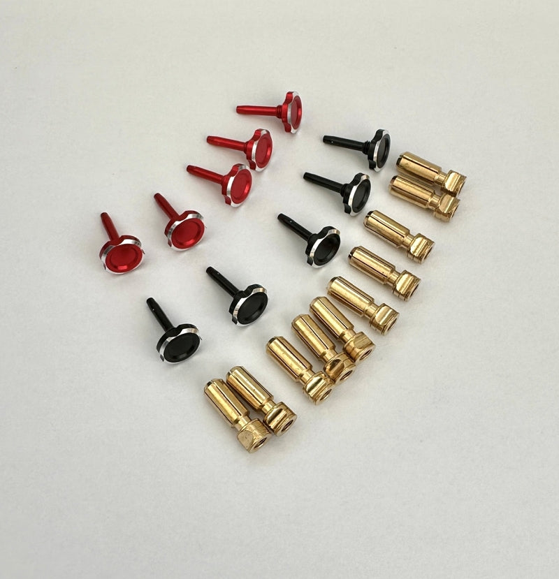 RC Pro 5mm Adjustable Heatsink Bullet Plug Connectors Black/Red - 5 Pairs (10 Pieces) - RCPBM086