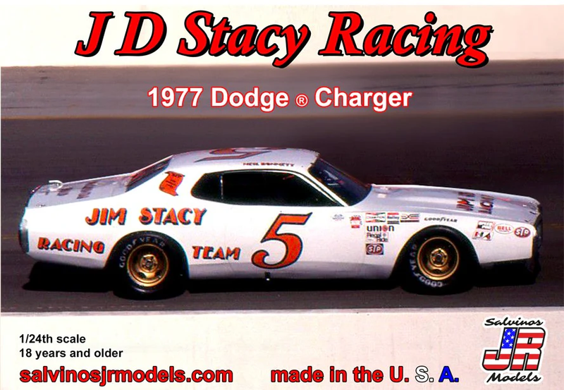 Salvino JR JSDC1977NBO 1/24 JD Stacy 77 Dodge Charger - Hobby City NZ (9070213726445)