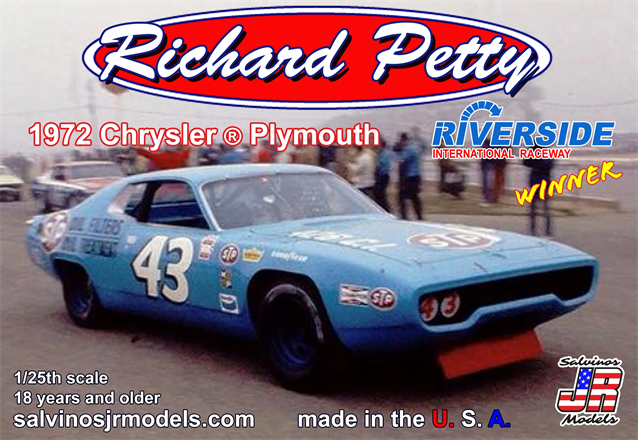 Salvino JR RPCP1972R 1/25 72 Plymouth Petty #43 Ri