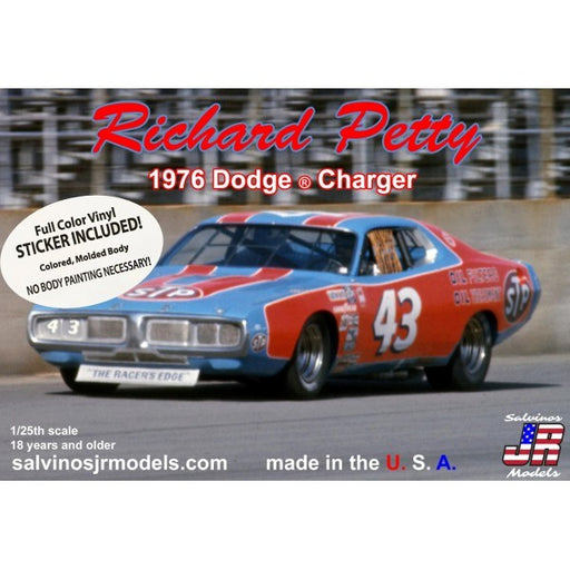 Salvinos JR RPDC1976D-V 1/25 1976 #43 Dodge Charger - Richard Petty (Vinyl Stickers) (7859180110061)
