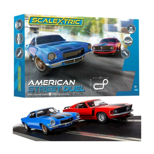 Scalextric C1429 Set: American Street Duel - Camaro v. Mustang (8324805558509)