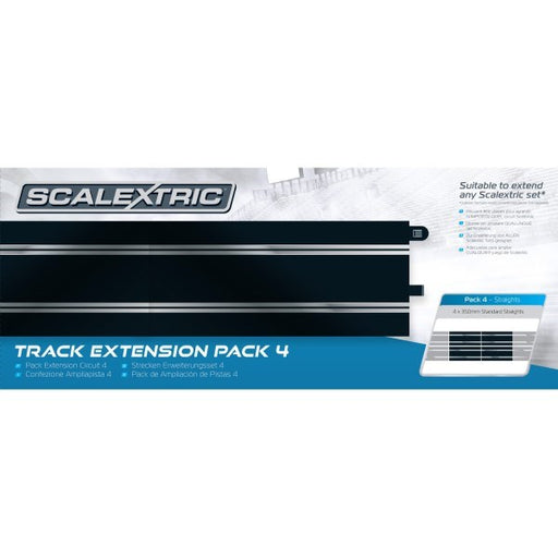 Scalextric C8526 Track Extension Pack 4 (Standard Straights 4pk) (7540515668205)