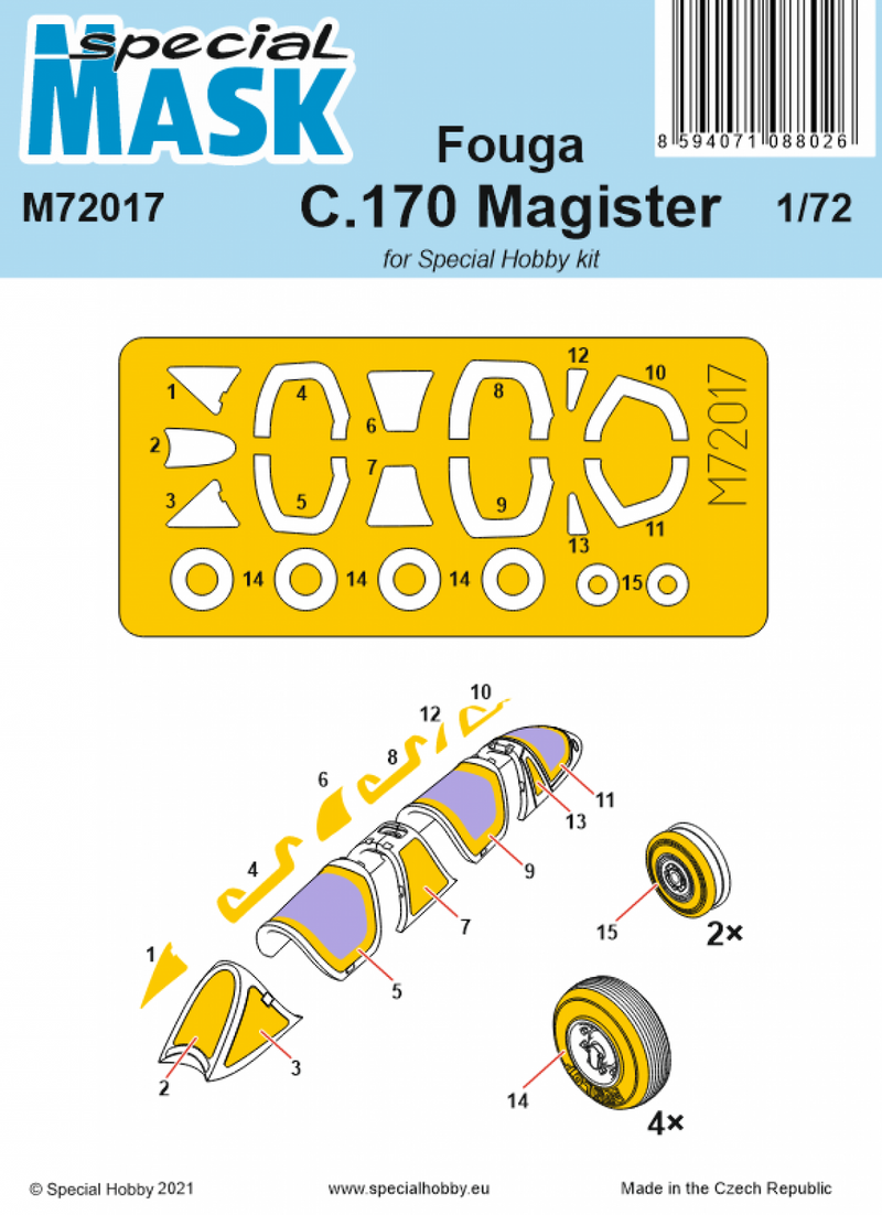 Special Hobby M72017 1/72 Fouga C.170 Magister  Mask