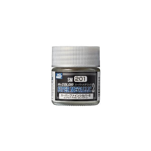 Gunze SM201 Mr. Color Super Metallic 2 Super Fine Silver 10ml