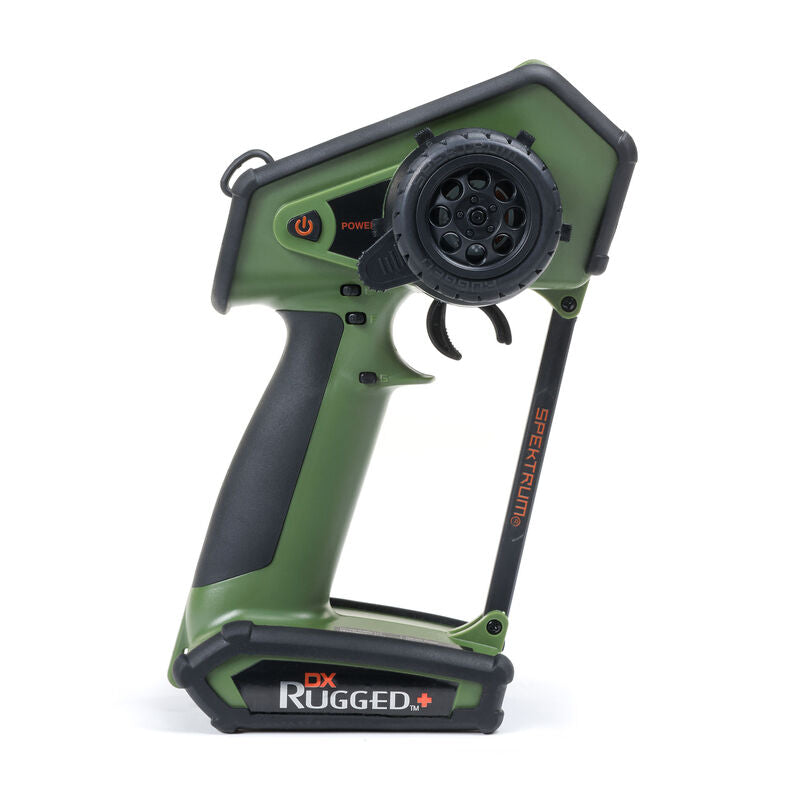 Spektrum DX Rugged+ TX Only DSMR+ Dual Protocol RX DSMR/SLT Green RC Radio Transmitter (13)
