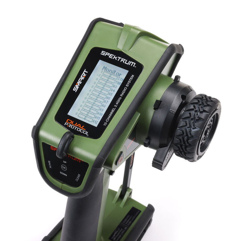 Spektrum DX Rugged+ TX Only DSMR+ Dual Protocol RX DSMR/SLT Green RC Radio Transmitter (5)