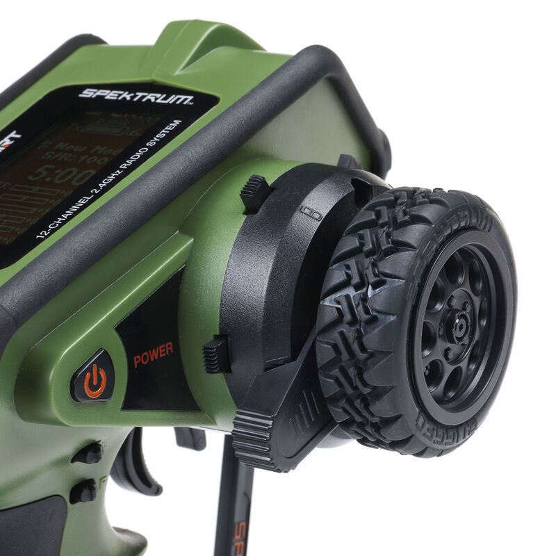 Spektrum DX Rugged+ TX Only DSMR+ Dual Protocol RX DSMR/SLT Green RC Radio Transmitter (4)