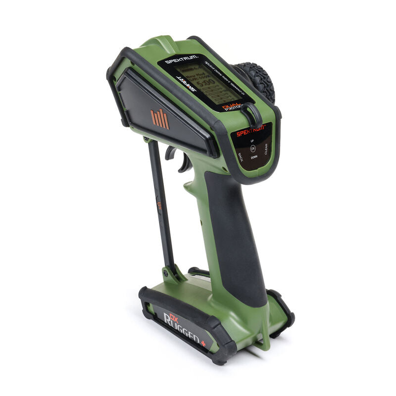 Spektrum DX Rugged+ TX Only DSMR+ Dual Protocol RX DSMR/SLT Green RC Radio Transmitter (18)