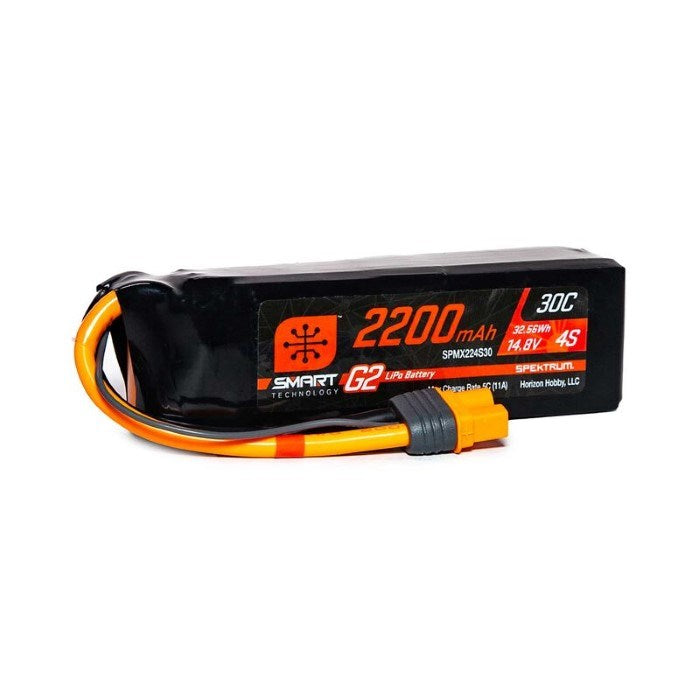 Spektrum 2200mAh 4S 14.8V Smart G2 LiPo 30C; IC3 - Hobby City NZ
