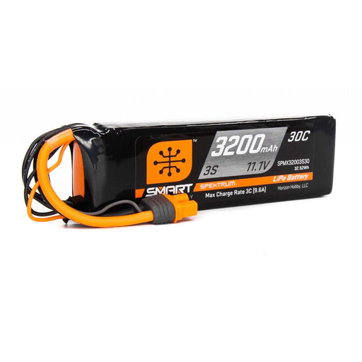 Spektrum SPMX32003S30 3200mAh 3S 11.1V Smart LiPo Battery, 30C, IC3 (9255887536365)