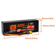 Spektrum SPMX53S30H3 5000mAh 3S 11.1V 30C Smart G2 Hardcase LiPo w/IC3 Connector - Hobby City NZ