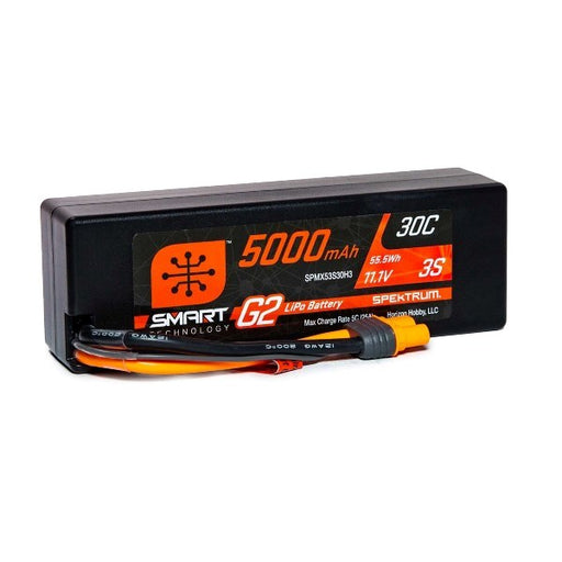 Spektrum SPMX53S30H3 5000mAh 3S 11.1V 30C Smart G2 Hardcase LiPo w/IC3 Connector - Hobby City NZ