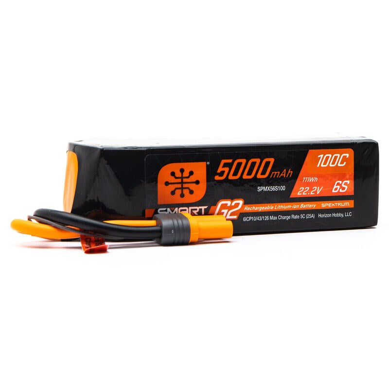 Spektrum SPMX56S100 5000mAh 6S 22.2V Smart G2 LiPo 100C; IC5