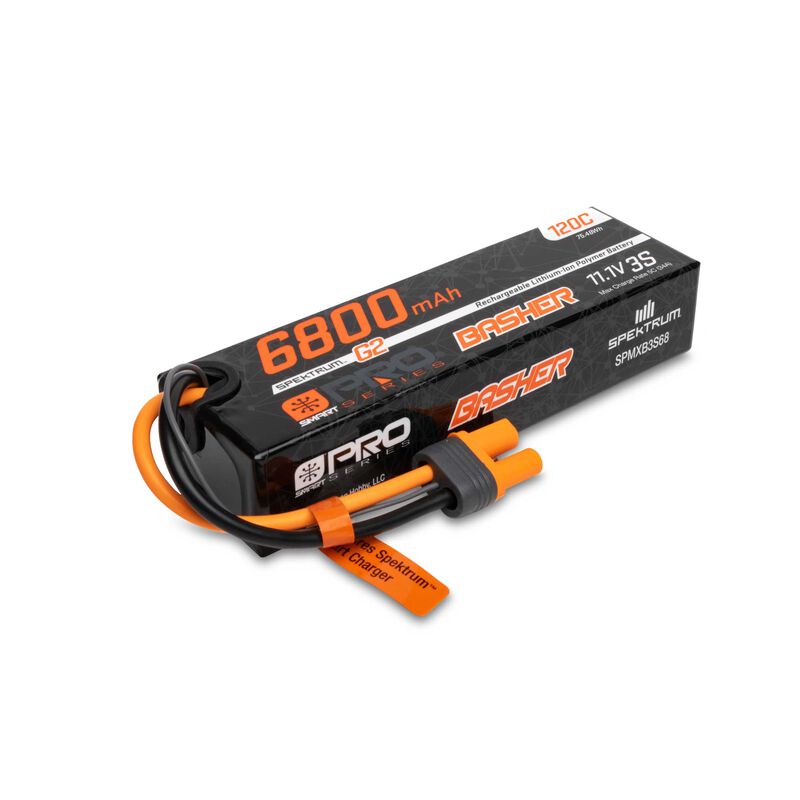 Spektrum SPMXB3S68 6800mAh 3S 11.1V Smart Pro Basher LiPo Battery, 120C IC5 (9255887732973)