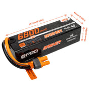 Spektrum SPMXB4S68 6800mAh 4S 14.8V Smart Pro Basher LiPo Battery, 120C IC5 (9255887798509)