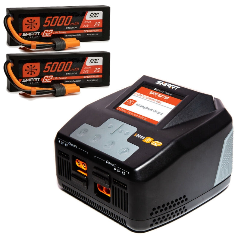 Spektrum SPMXC2010 Spektrum Charger AC Smart S2200 G2 Dual Channel 2x200W (9255887864045)