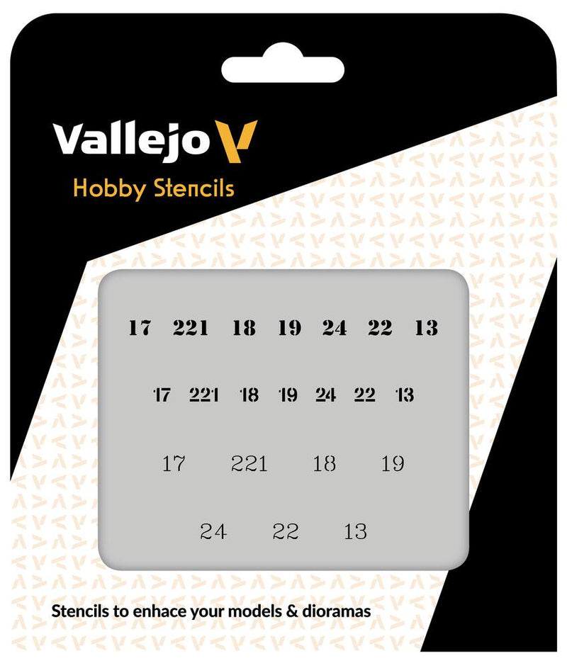Vallejo ST-AFV003 Stencils - Soviet Numbers WWII - Hobby City NZ (9004815745261)