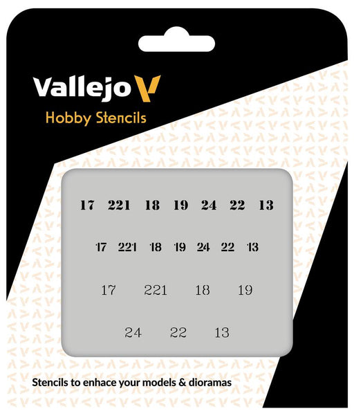 Vallejo ST-AFV003 Stencils - Soviet Numbers WWII - Hobby City NZ (9004815745261)