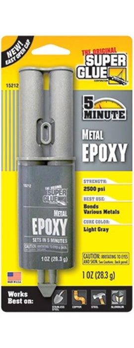Super Glue 15212 5-Minute Metal Epoxy (1oz/28.3g)