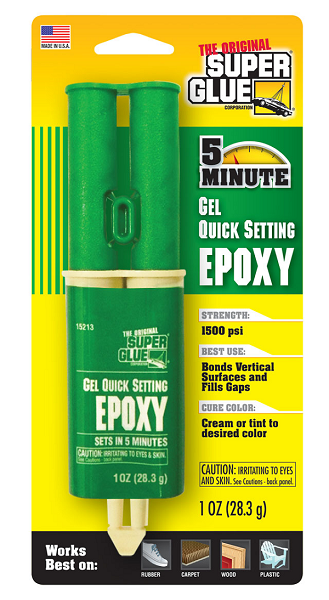 Super Glue 15213 5-Minute Gel Quick Setting Epoxy (1oz/28.3g) (7647763464429)