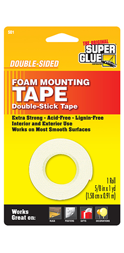Super Glue SGSD1 Double-Sided Foam Mounting Roll (5/8" x 36") - Hobby City NZ