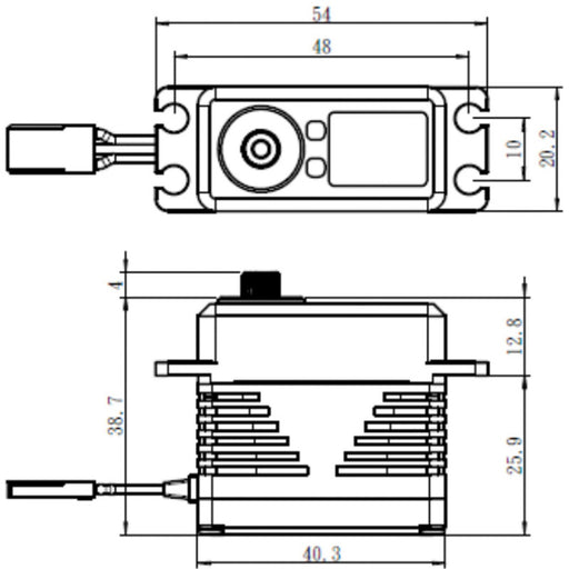 Savox SW-2294SG Savox Direct Power 4S Standard Size Water Proof Brushless Servo 75kg 0.11sec @ 16.8v 90g 40.3x20.2x38.7mm (9255888355565)