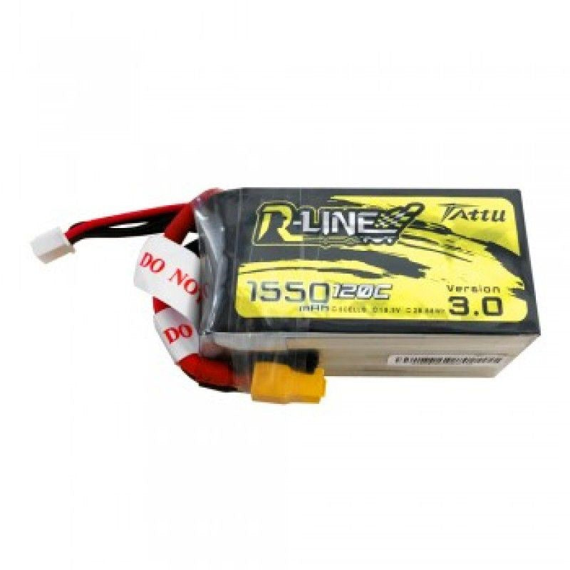 Tattu TA1550-5S120-RL3 R-Line Version 3.0 1550mAh 18.5V 120C 5S1P Lipo Battery Pack with XT60 Plug