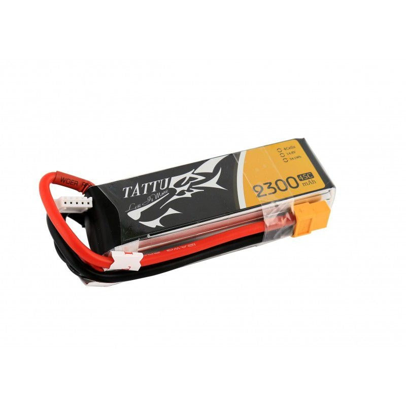 Tattu TA2300-4S45-XT60 2300mAh 4S 45C 106x33x29mm 230g With XT60 Plug - Hobby City NZ