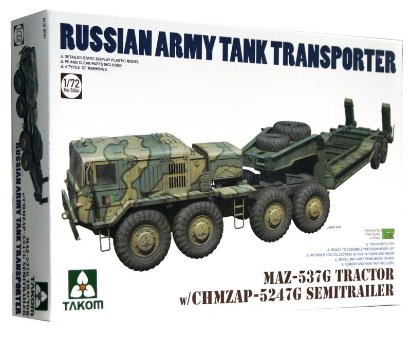 Takom 5004 1/72 MAZ-537G TRACTOR w/CHMZAP-5247G SEMITRRAILER