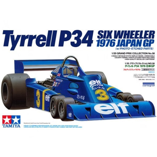 Tamiya 20058 1/20 Tyrrell P34 Six Wheeler w/Photo-etched Parts - 1976 Japan GP (8278368682221)