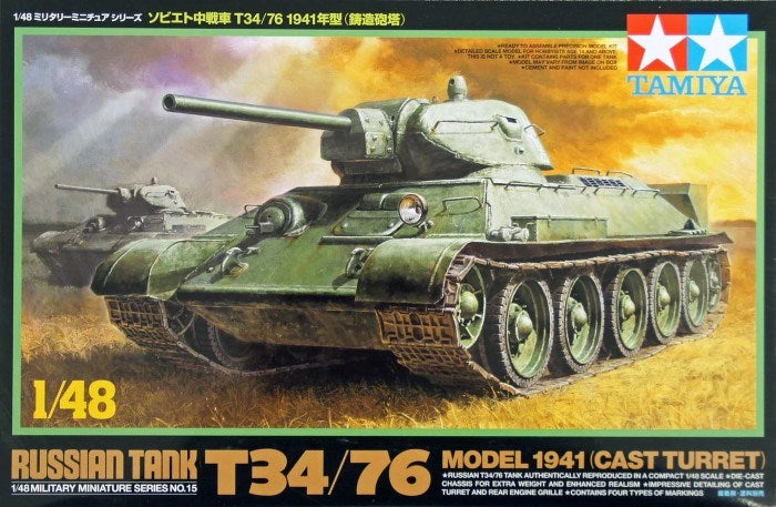 Tamiya 32515 1/48 Russian Tank T34/76 - Model 1941 - Cast Turret (7546195804397)