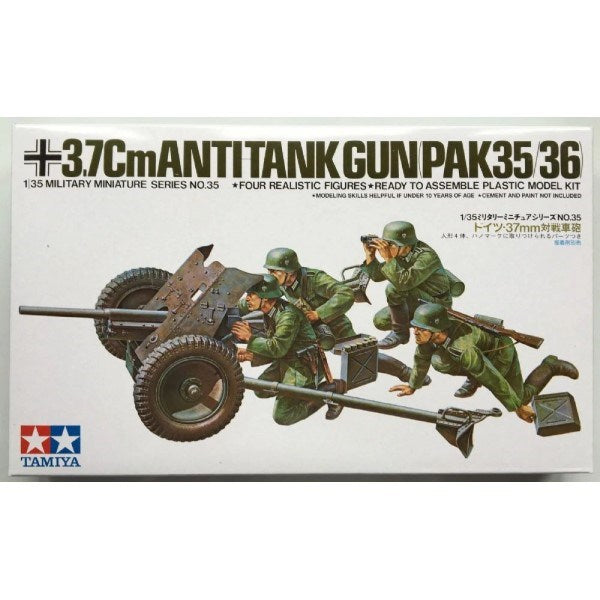 Tamiya 35035 1/35 German 3.7cm Pak 35/36 Anti-Tank Gun (8278064267501)
