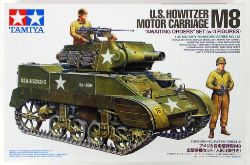 Tamiya 35312 1/35 U.S. Howitzer Motor Carriage M8 "Awaiting Orders" Set (w/3 Figures) (7584446152941)