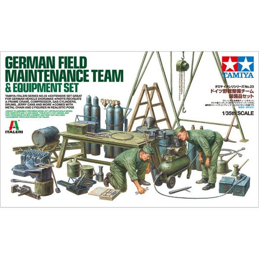 Tamiya 37023 1/35 German Field Maintenance Team and Equipment Set (8278339191021)