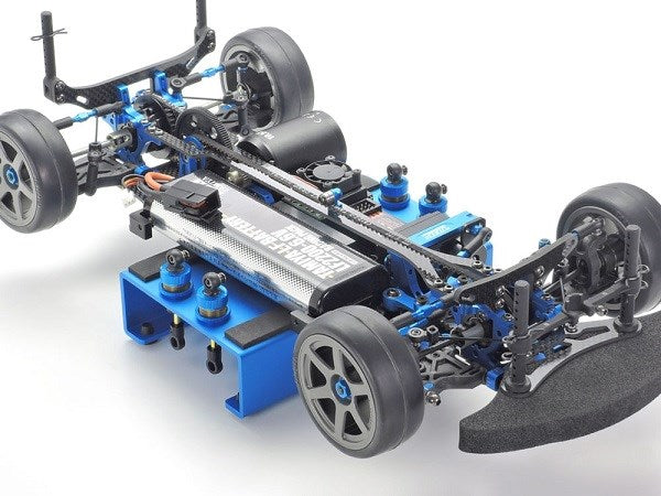 Tamiya 42371 TRF RC Car Maintenance Stand - Blue - Hobby City NZ