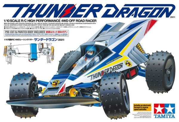 Tamiya 47458 RC Kit: 1/10 4WD Thunder Dragon (2021) - Pre-painted - Hobby City NZ