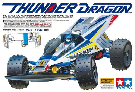 Tamiya 47458 RC Kit: 1/10 4WD Thunder Dragon (2021) - Pre-painted (7546267140333)