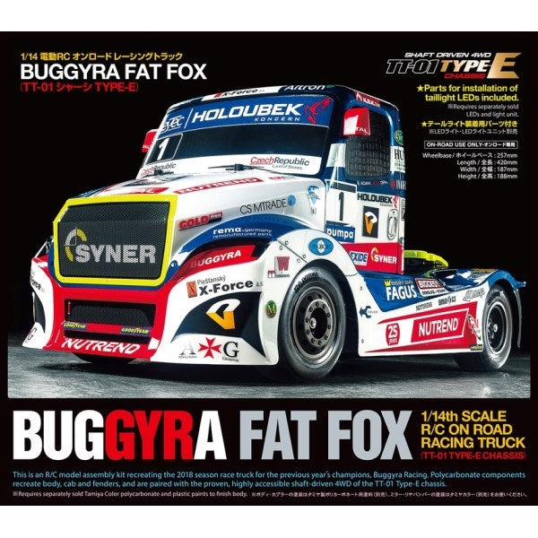 Tamiya 58661 RC Kit: 1/14 4WD Buggyra Racing Fat Fox (TT-01E)