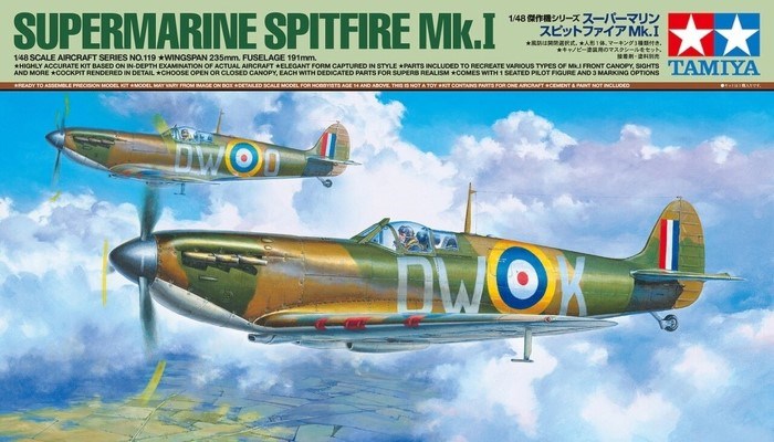 Tamiya 61119 1/48 Spitfire Mk.I