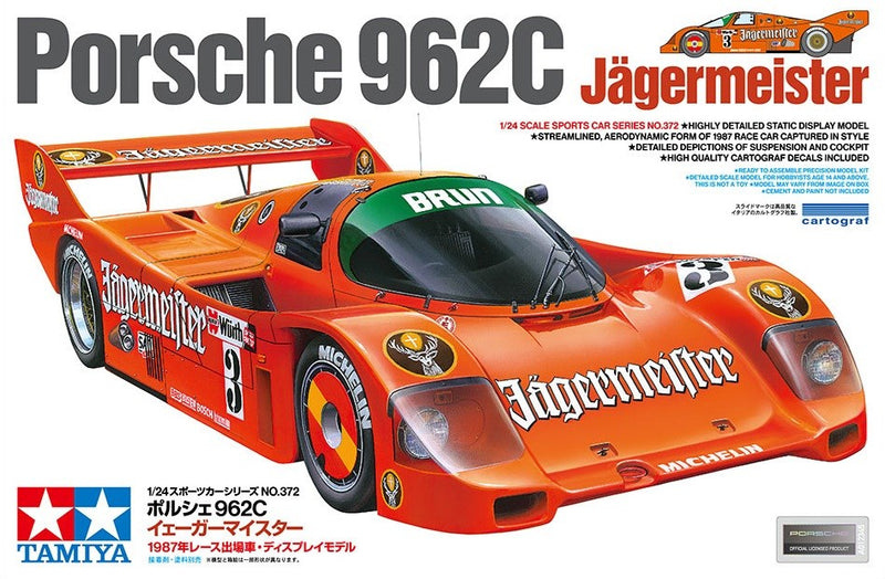 Tamiya 24372 1/24 PORSCHE 962C JAGERMEISTER (9070143471853)